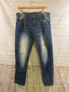 South Pole Men’s Size 36x30 Blue Jeans Skinny Straight With Pockets Bikers